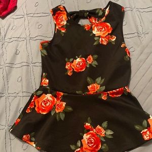 Peplum shirt size small